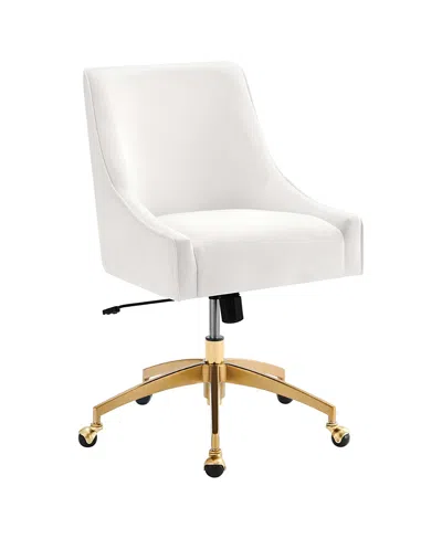 Modway Discern Performance Velvet Office Chair In White