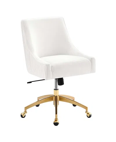 Modway Discern Performance Velvet Office Chair In White