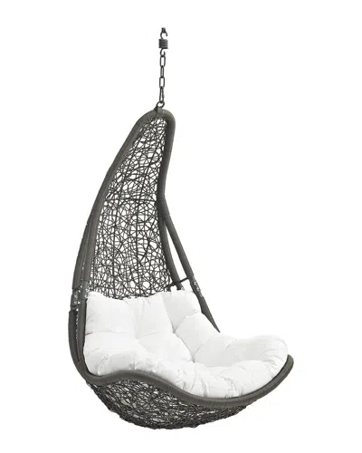 Modway Discontinued  Abate Outdoor Patio Wicker Rattan Swing Chair In Gray
