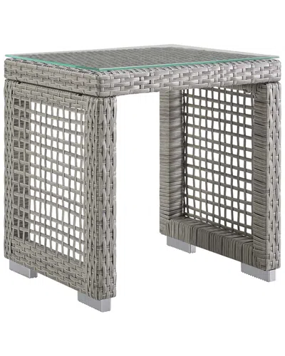 MODWAY DISCONTINUED MODWAY OUTDOOR AURA OUTDOOR PATIO WICKER RATTAN SIDE TABLE