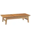 Modway Bayport Outdoor Patio Teak Coffee Table In Brown