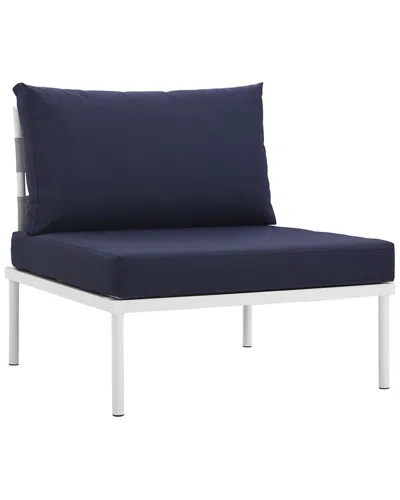 Modway Discontinued  Outdoor Harmony Armless Outdoor Patio Aluminum Chair In Black