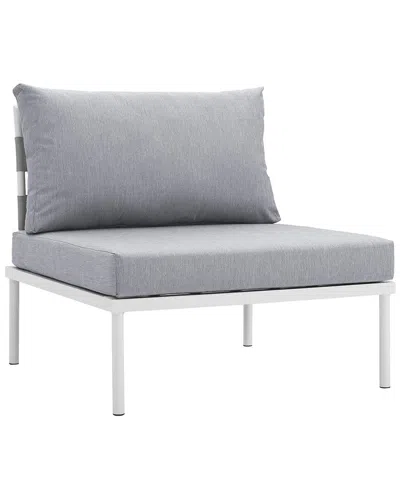 Modway Discontinued  Outdoor Harmony Armless Outdoor Patio Aluminum Chair In Gray