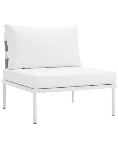 Modway Discontinued  Outdoor Harmony Armless Outdoor Patio Aluminum Chair In White