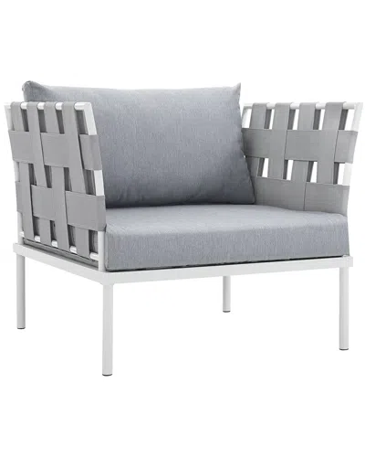 Modway Discontinued  Outdoor Harmony Outdoor Patio Aluminum Armchair In Gray