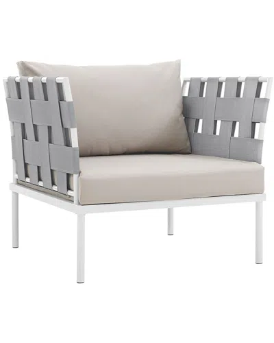 Modway Discontinued  Outdoor Harmony Outdoor Patio Aluminum Armchair In Neutral