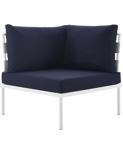 Modway Discontinued  Outdoor Harmony Outdoor Patio Aluminum Corner Sofa In Black