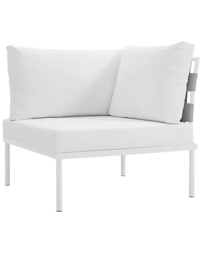 Modway Discontinued  Outdoor Harmony Outdoor Patio Aluminum Corner Sofa In White