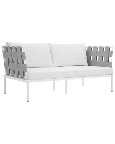 Modway Discontinued  Outdoor Harmony Outdoor Patio Aluminum Loveseat In White