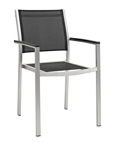 Modway Dnu  Outdoor Shore Outdoor Patio Aluminum Dining Chair In Black