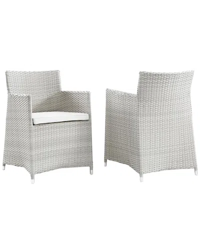 Modway Do Not Use Junction Armchair Outdoor Patio Wicker Set In White