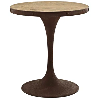Modway Drive 30" High Brown Small Round Modern Dining Table