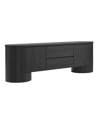 Modway Duval 71 Inch Oval Tv Cabinet In Black