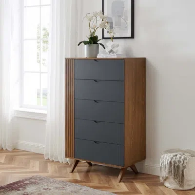 Modway Dylan Chest In Gray;walnut