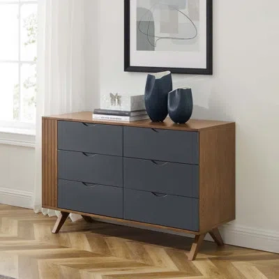Modway Dylan Dresser In Gray;walnut