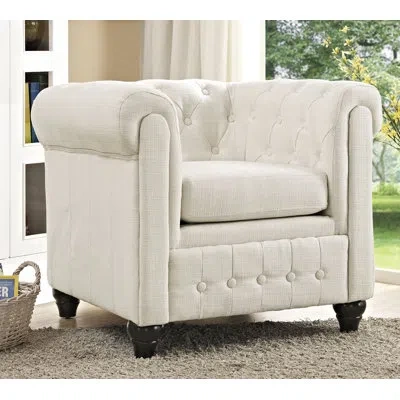 Modway Earl Fabric Armchair In Beige