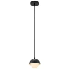 Modway Eclipse Globe Pendant Light In Black In Satin Black