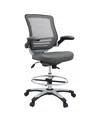Modway Edge Drafting Chair In Gray