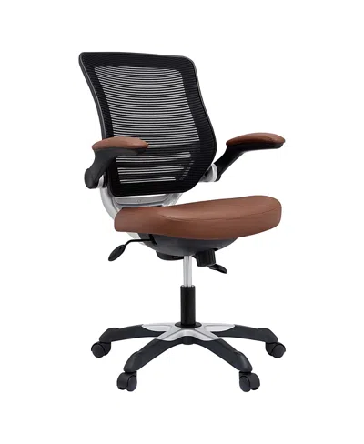 Modway Edge Vinyl Office Chair In Brown