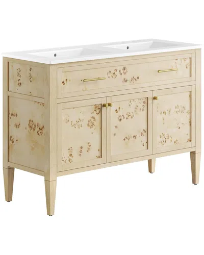 Modway Elysian 48in Double Sink Bathroom Vanity