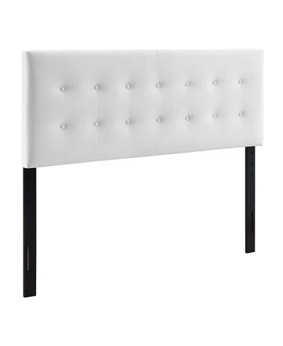 Modway Emily Biscuit Tufted Performance Velvet Headboard, Full In White