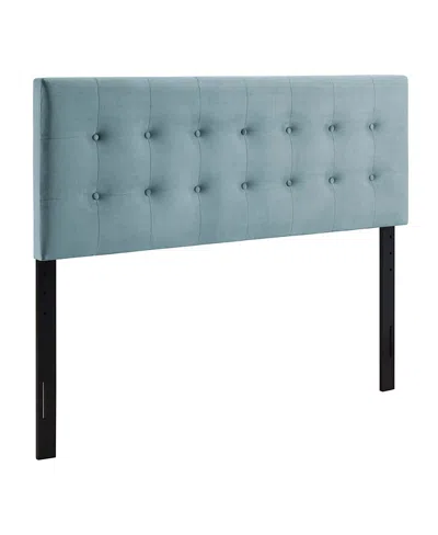 Modway Emily Biscuit Tufted Performance Velvet Headboard, King In Blue