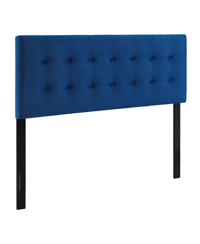 Modway Emily Biscuit Tufted Performance Velvet Headboard, Queen In Blue