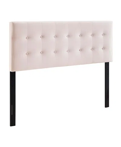 Modway Emily Biscuit Tufted Performance Velvet Headboard, Queen In Neutral