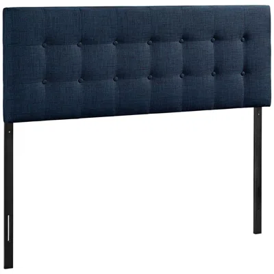 Modway Emily Navy Button-tufted King Fabric Headboard