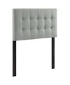 Modway Emily Upholstered Fabric Headboard In Gray