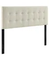 Modway Emily Upholstered Fabric Headboard In Neutral