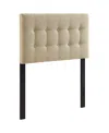 Modway Emily Upholstered Fabric Headboard In Neutral