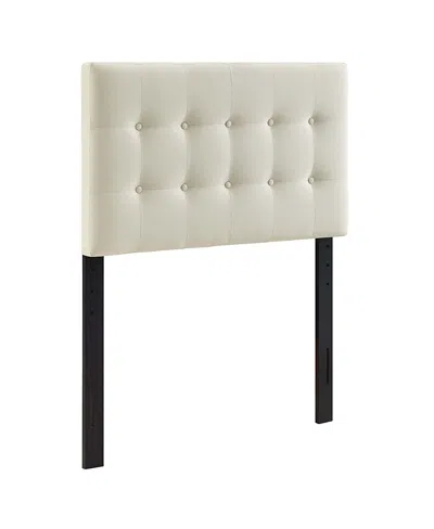 Modway Emily Upholstered Fabric Headboard In White