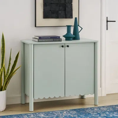 Modway Emmeline 35" 2-door Scalloped Sideboard Cabinet In Green