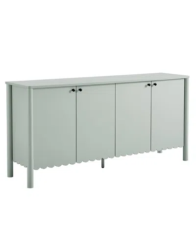Modway Emmeline 66 4-door Scalloped Sideboard Cabinet In Green