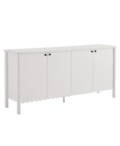 Modway Emmeline 66 4-door Scalloped Sideboard Cabinet In White