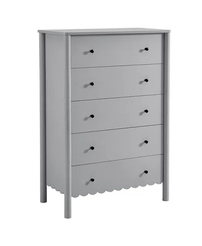 Modway Emmeline Scalloped 5-drawer Chest In Gray