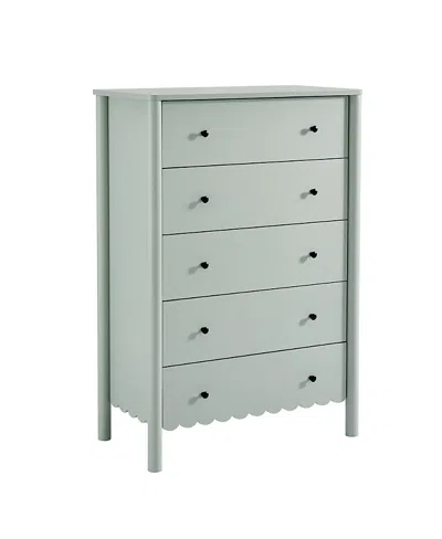 Modway Emmeline Scalloped 5-drawer Chest In Green
