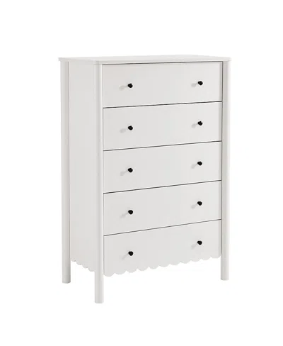Modway Emmeline Scalloped 5-drawer Chest In White