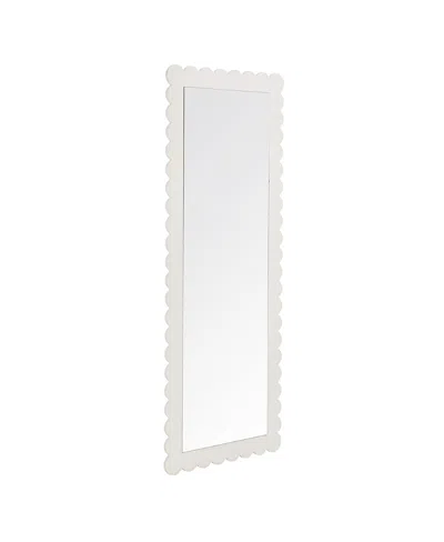 Modway Emmeline Scalloped Rectangle Floor Mirror In White