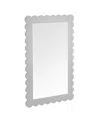 Modway Emmeline Scalloped Rectangle Wall Mirror In Gray