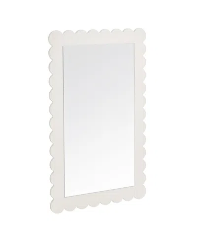 Modway Emmeline Scalloped Rectangle Wall Mirror In White
