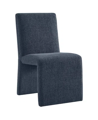 Modway Emory Fabric Upholstered Dining Side Chair In Blue