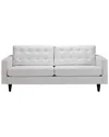 Modway Empress Bonded Leather Sofa In White