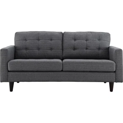 Modway Empress Gray Fabric Tufted Loveseat