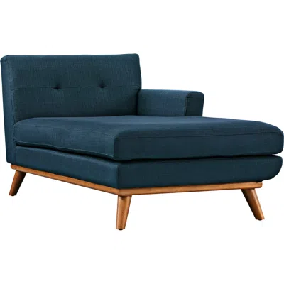 Modway Engage 36 1/2" Wide Azure Blue Tufted Right-arm Chaise