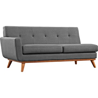 Modway Engage 67" Wide Gray Fabric Tufted Left-arm Loveseat