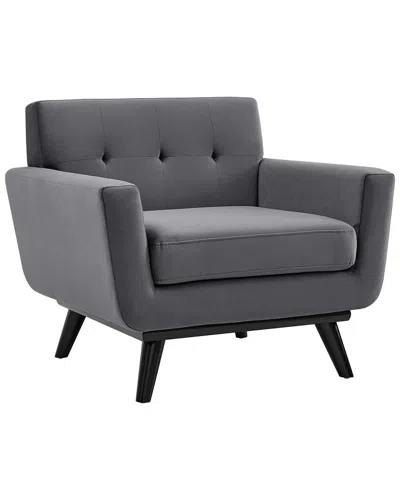 Modway Engage Performance Velvet Armchair In Gray
