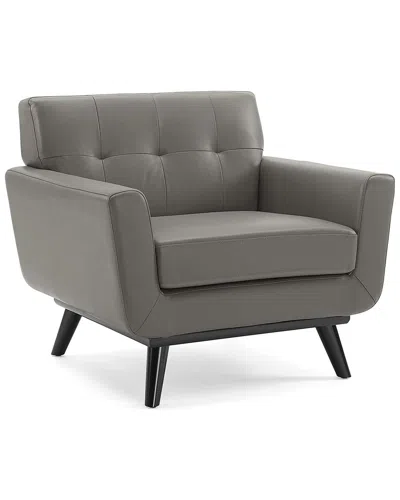 Modway Engage Top-grain Leather Living Room Lounge Chair