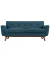 Modway Engage Upholstered Fabric Loveseat In Blue